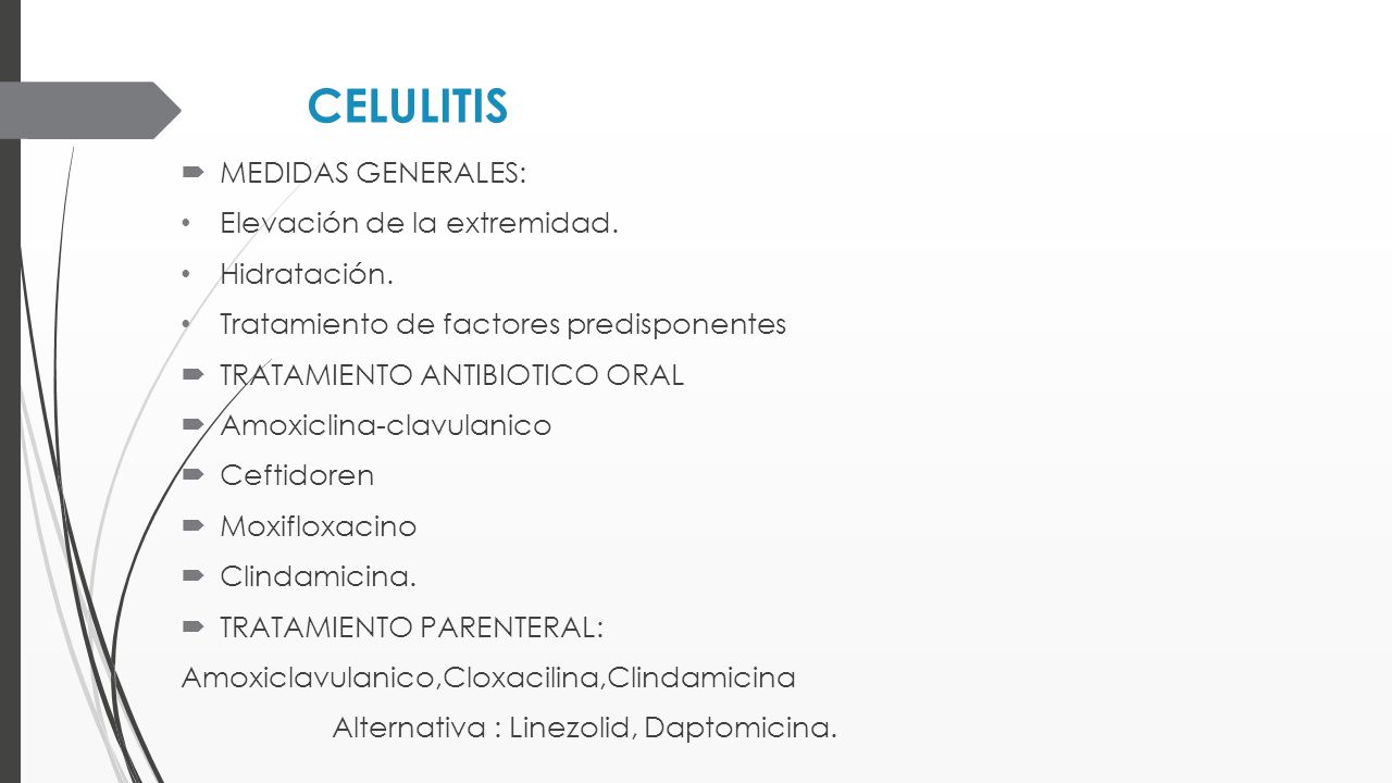 Para la celulitis antibiotico